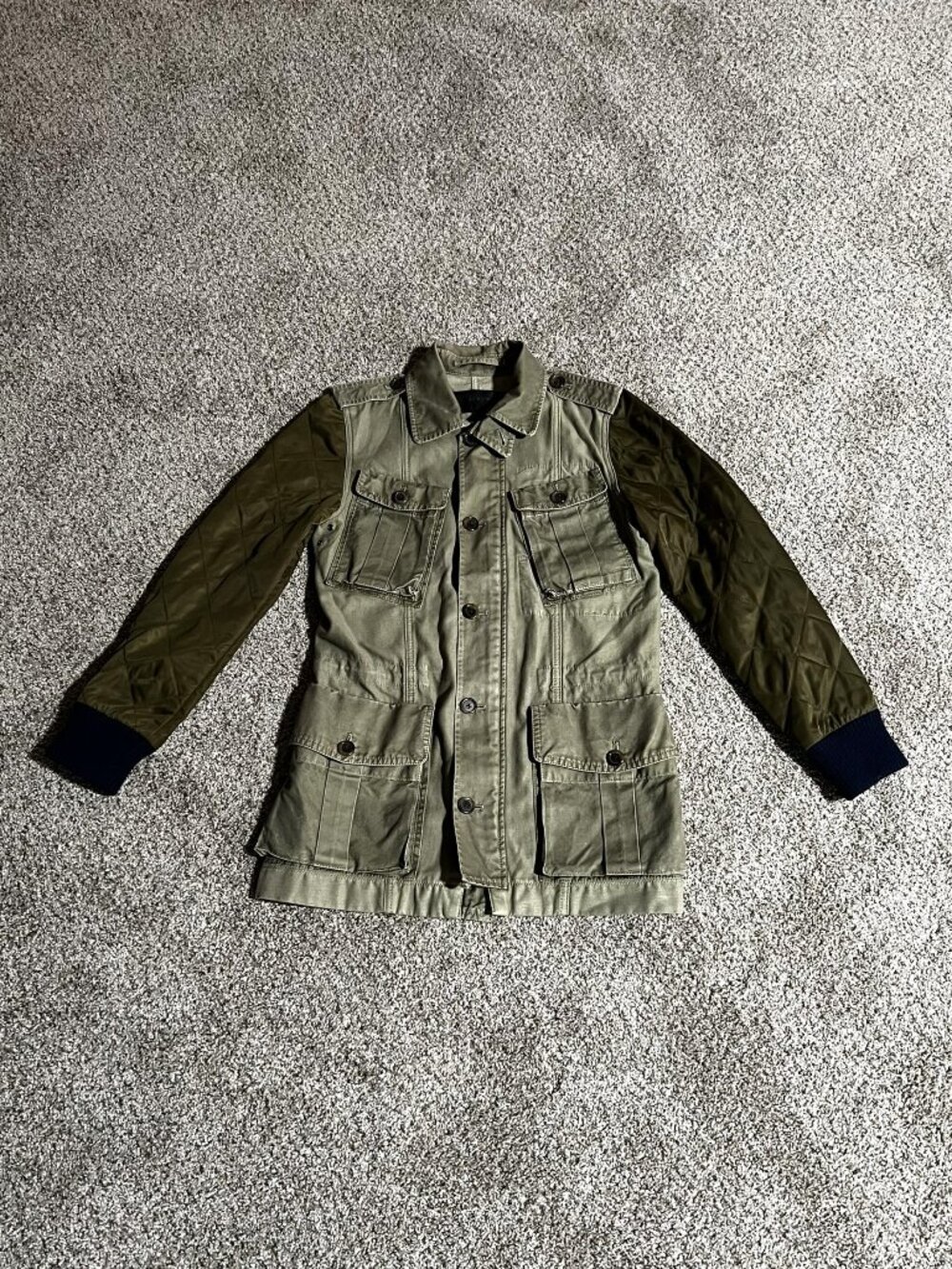 J. Crew Olive Green Boyfriend Fatigue Barn Field Midweight Jacket, Size XS
